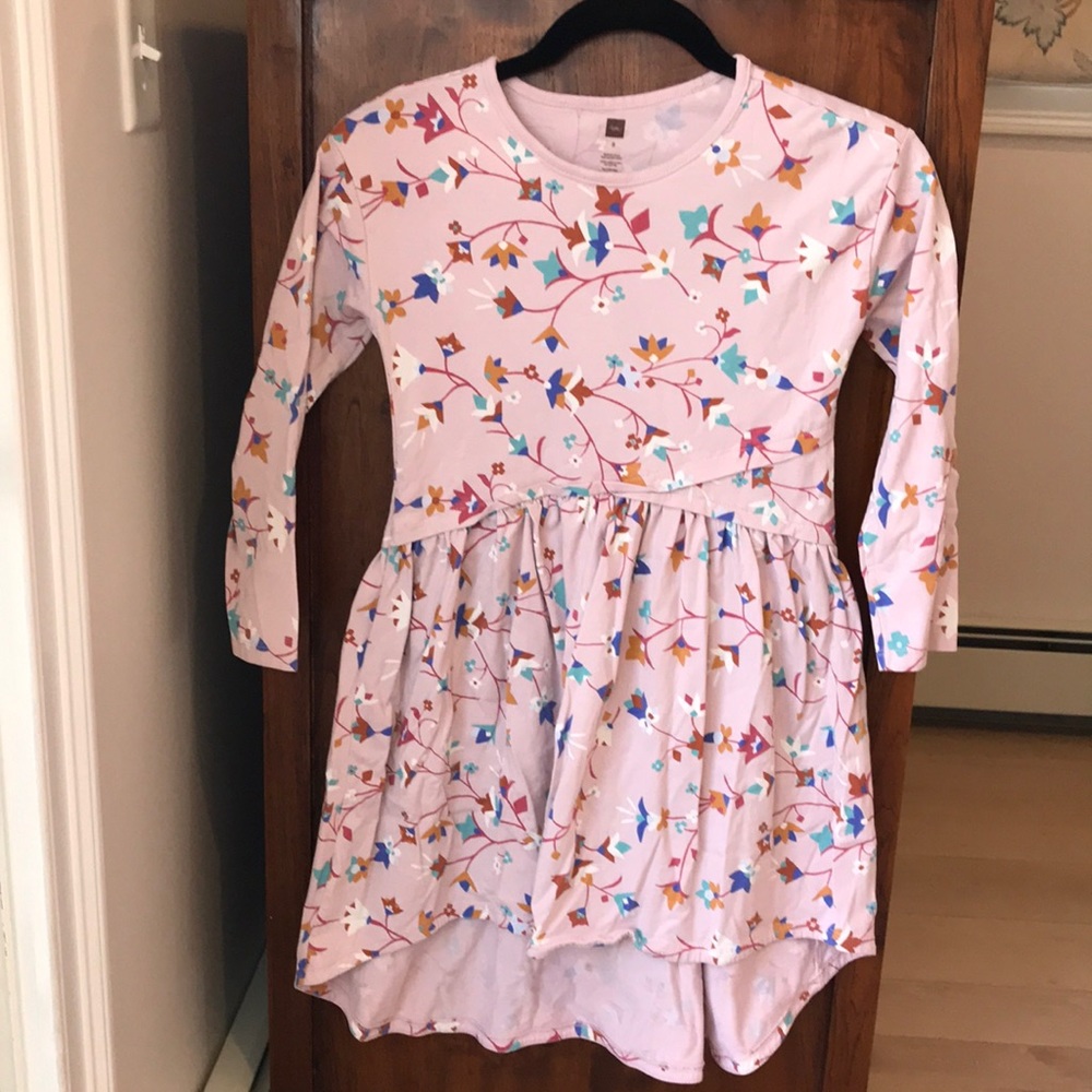 Tea Collection, size 8, cotton, floral, long sleeve dress.